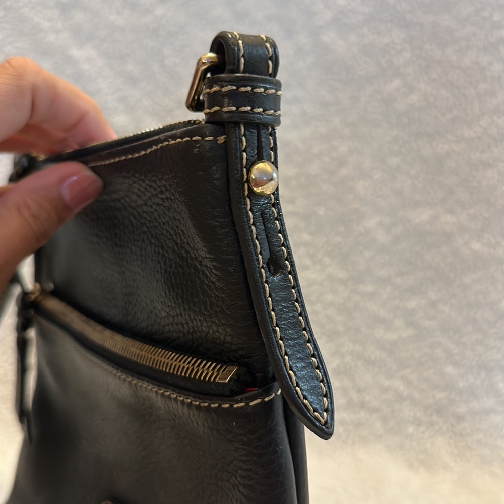 Black on Black Pebble leather Dooney & Bourke Shoulder Bag - Picture 8 of 16